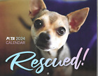 PETA 2024 Wall Calendar RESCUED!  - Animal Protection and Welfare Dogs Cats +