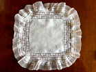 Antique White Linen & Normandy Lace Handkerchief