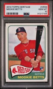 2014 Topps Heritage High MOOKIE BETTS PSA 10 Rookie; Dodgers Red Sox RC #H558