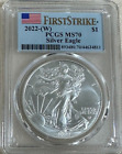 2022 (W) $1 American Silver Eagle PCGS MS70 FS Flag Label - FirstStrike US Coin