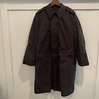 Vintage US Military Raincoat 40S Black Trench Coat Removable Liner