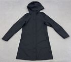 Uniqlo Coat Womens XS Black Water Repellent Windproof Trench Rain Stretch Adult
