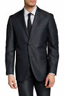 Perry Ellis Mens Charcoal Twill Slim Fit Stretch Two-Button Suit Jacket $260 NEW