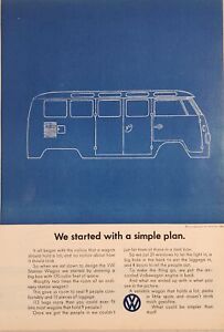 1965 Print Ad VW Volkswagen Bus Van Started with a Simple Plan