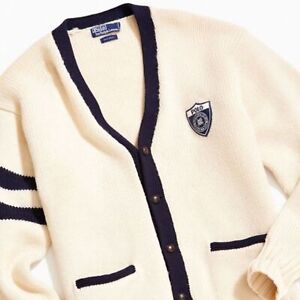 Vintage Polo Ralph Lauren Cardigan 100% Wool Size M