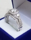 2 Ct Round Infinity Engagement Ring Wedding set simulated Diamonds Sterling