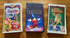 New ListingLot of 3 Walt Disney Masterpiece VHS VCR Video Tapes Snow White Fantasia Bambi