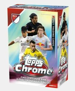 2021 Topps Chrome Soccer MLS Trading Card Factory Sealed Blaster Box New Sealed