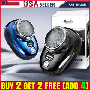 Portable Electric Razor Mini-Shave for Men USB Rechargeable Shaver Travel Home