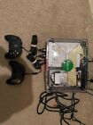 Original Xbox Ghost Case Crystal Clear Console 2 controllers & all cables Rare!