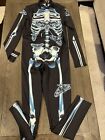 Mens Full Body Skeleton Jock Zentai Shiny Spandex Suit Bodysuit M Skull