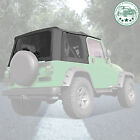 4 For Jeep Wrangler TJ Soft top Replacement, 97-06,w/Tinted Windows, Black Vinyl