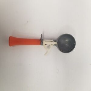 Vintage Bonny Products Orange Handle Thumb Trigger Ice Cream Scoop