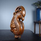 Chinese Boxwood Wood wooden Dragon Phoenix Statue Wooden Figurines hand piece