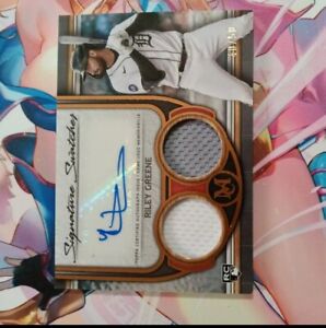 New Listing2023 Topps Museum Collection RILEY GREENE Signature Swatches Auto /50 Tigers