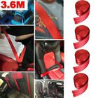 Car 3.6M Seat Belt Webbing Polyester Seat Lap Retractable Nylon Safety Strap Re*