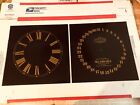 ITHACA CALENDAR CLOCK REPLACEMENT DIALS SET OF BLACK AND GOLD