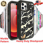 For iPhone 13 12 11 Pro Max XR Xs 6 7 8 Plus Marble Shockproof Defender Case