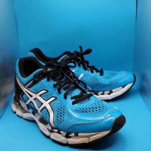 ASICS gel kayano 22 mens running shoes splatter blue lace up low top 6