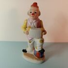 Vintage 1980s Clown Playing Accordion Porcelain Figurine 6