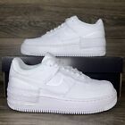 Nike Women's Air Force 1 Low Shadow Triple White Leather Shoes Sneakers Trainers
