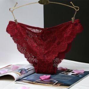 Sexy cute bow seamless cotton panties for women W01 Wine red  #P