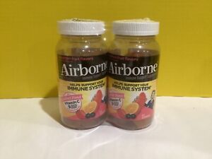 Airborne Original Gummies - Assorted Fruit Flavors SEt 2 Bottles 126 Gummies