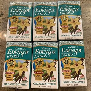 Vanilla EdenSoy Extra Organic  Soymilk-  32 oz each - Pack of 6 - BB 3/23