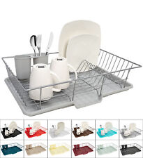 Sweet Home Collection 3-Piece Kitchen Sink Dish Drainer Set - Assorted Colors