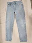 Carhartt Relaxed Fit Blue Denim Jeans Men's 34x34 (33x33) Baggy Light Wash Work