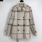 NWT Coach Ivory Plaid Tattersall Short Trench Coat size M