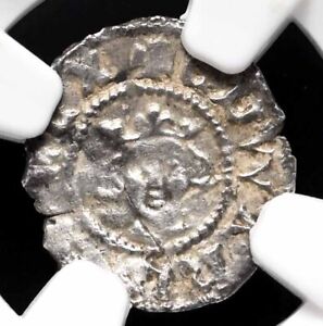 ENGLAND. Edward II, 1307-1327. Silver Farthing, London, S-1474, NGC AU Details