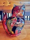 Murano Cat Figurine Vetro Artistico Art Glass Mario Costantini Rainbow Italy