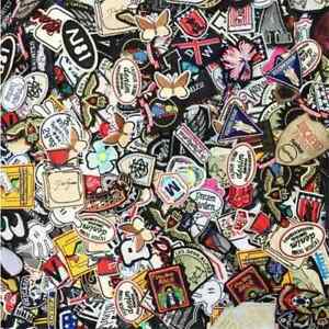 50pcs Random Mix Iron On Patches Clothing Mixed Sew-on Embroidered Badge Clothes
