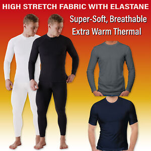 Mens Thermal Underwear Long Johns Short Sleeve T-Shirts Warm Baselayer S-XL