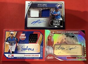 LOT OF 3 MLB PATCH AUTOS ROOKIES!!