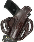 TAGUA Right Hand OWB Thumb Break Belt Holster Dark Brown Leather - Choose