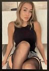 Photo Hot Sexy Beautiful Woman Panty Hose Nylon Stockings Long Legs 4x6 Picture