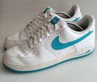 Nike Air Force 1 Low-White/Turquoise Blue Mens Size 12 JANUARY 2012