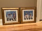 Set of 2 kitchen framed and matted pictures 15 3/4 x 15 3/4 perfect condition