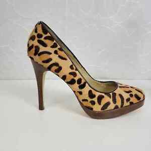 Steve Madden Calf Hair Leopard Womens Shoes Size 7 Stiletto Pump High Heels