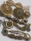 Vintage Antique Art Deco Victorian Style Gold Tone Jewelry Old Lot Brooches Germ