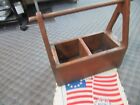 Antique Wood Wooden TOOL CADDY BOX Primitive TOTE Handle Early Divided OLD