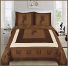 Home Bedding Set 3 Piece King OR Queen Oversize Quilt Bedspread Set with 2 Shams