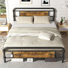 New ListingPliwier Full/Queen/King Size Bed Frame Sturdy Metal Platform Bed with Headboard