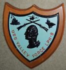 Antique USS Valley Forge LPH-8 Painted Metal Plaque on Hardwood Base