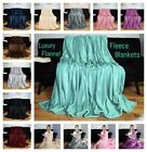 Luxury Warm Reversible Fleece Blanket Large Throws For Bed Sofa Queen King Size
