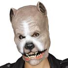 Halloween Snarling Pit Bull Adult Costume Full Head Mask, Brown, One Size