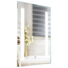 Bathroom LED Mirror Wall-mounted 3-Color Dimmable Touch Button 27.5