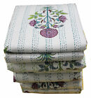 Queen Kantha Quilt Hand Block 100%Cotton Floral Throw Bedcover Indian Lot 4 Pcs